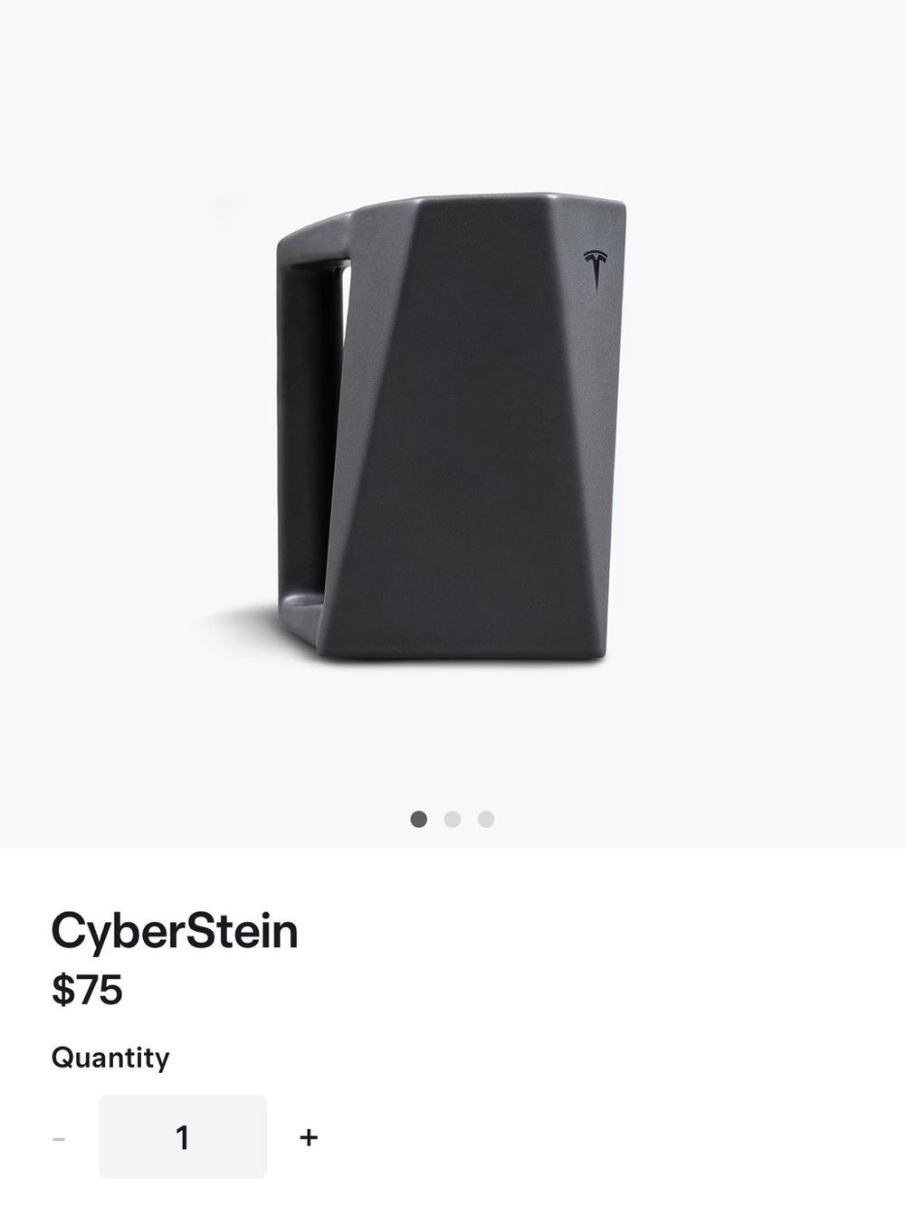 Tesla CyberStein Mug - Matte Black